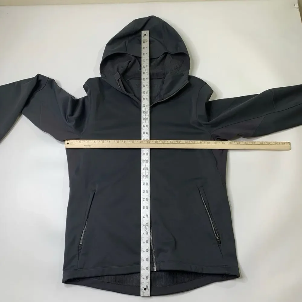 Lululemon Jacket Men L Large Gotham Gray Fleece Back Soft Shell Outdoor Training